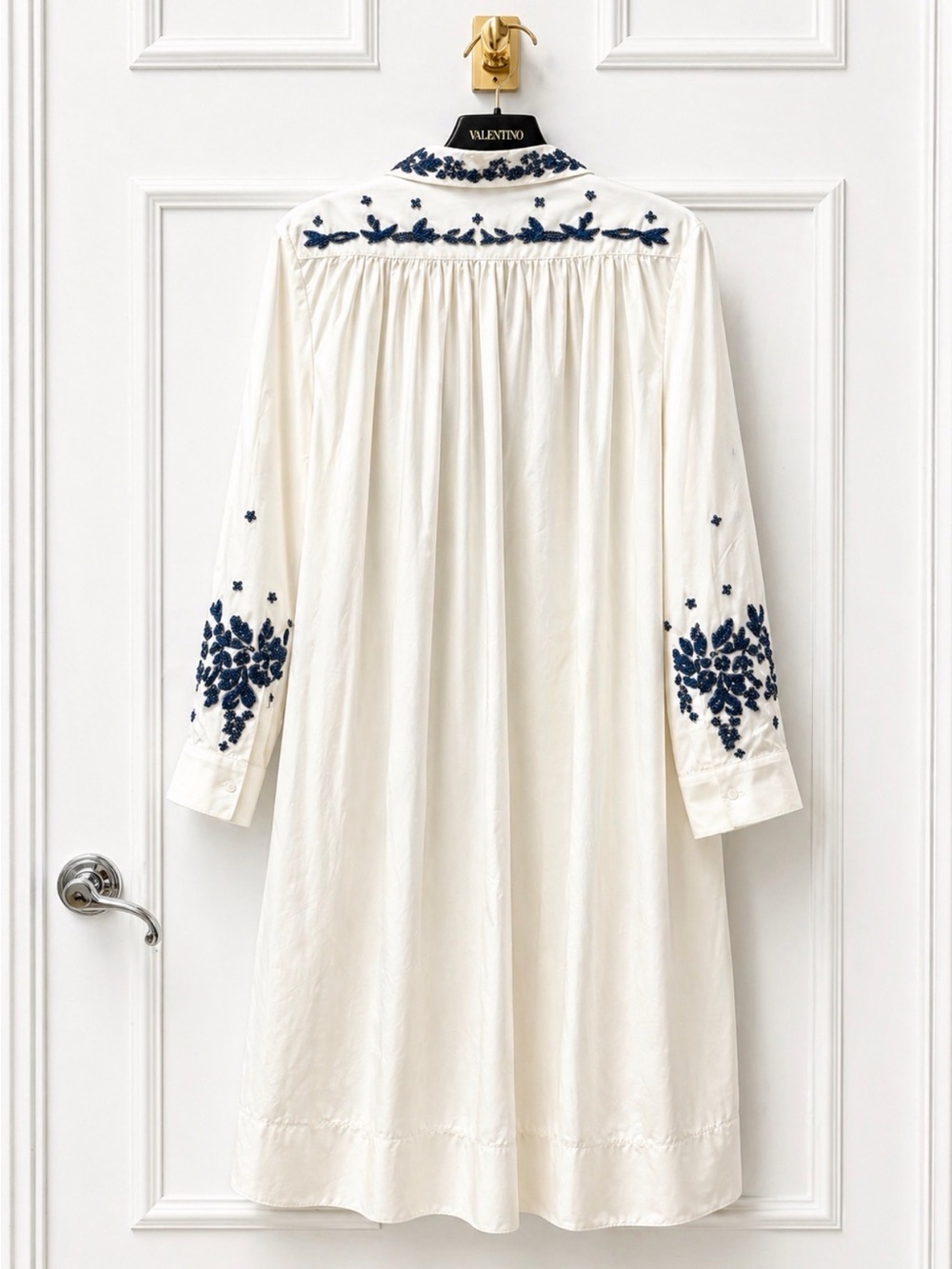Valentino Garavani embroidered compact poplin dress sz 40 - Picture 3 of 9